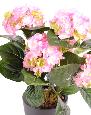 Plante artificielle Hortensia en piquet - fleurs pour intérieur - H.40cm rose
