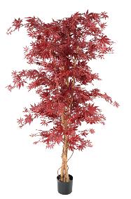 Plante artificielle Aralia New - rable synthtique pour intrieur - H.190cm rouge