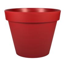 Pot pour fleur Toscane rond intrieur extrieur .60cm rouge rubis EDA PLASTIQUES