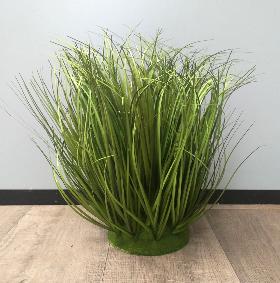 Herbe artificielle socle mousse - plante gramine touffe - H.40cm vert