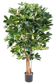 Plante verte artificielle Schefflera - décoration d'intérieur - H.110cm panaché