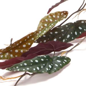 Feuillage artificiel Guirlande Bégonia Muculata - plante d'intérieur - H.115cm vert prune
