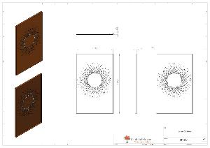 Panneau Acier Corten décors Abstrait 2.1 - jardin terrasse - H.180x110cm rouille