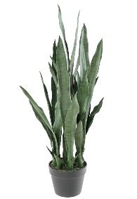 Plante artificielle Sansevieria 32 Feuilles - succulente pour intrieur - H.85cm vert