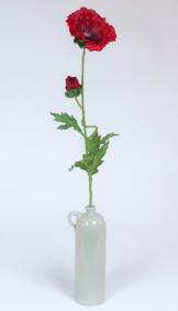 Fleur artificielle XL Coquelicot gant d'intrieur H. 81cm rouge