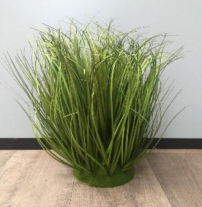 Herbe artificielle socle mousse - plante graminée touffe - H.40cm vert