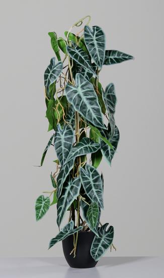 Plante artificielle Alocasia en pot - plante verte d'intérieur - H.80cm