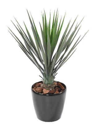 Plante artificielle Yucca Rostrata - intérieur extérieur - H.60cm vert