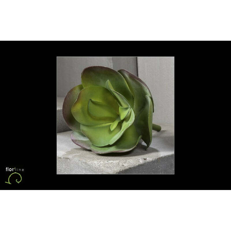 Plante artificielle kalanchoe en piquet - décoration intérieure - H.26 cm gris S4