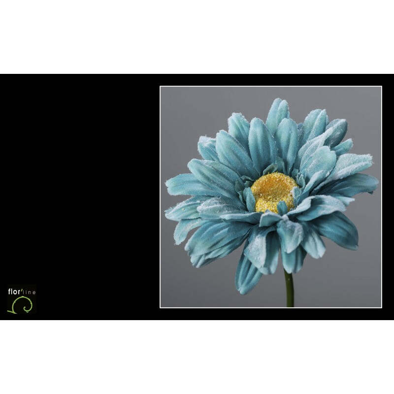 fleur artificielle tige de gerbera glacier BLEU hauteur 62 cm - NO2
