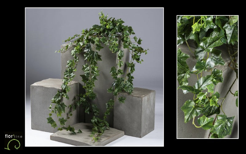 Feuillage artificiel chute d'hedera 370 feuilles- décoration d'intérieur - H.180cm vert - P4