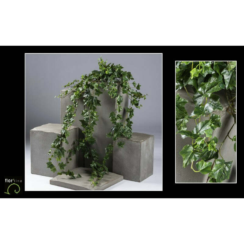 Feuillage artificiel chute d'hedera 370 feuilles- décoration d'intérieur - H.180cm vert - P4