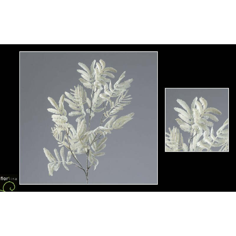 Branche artificielle de Mimosa - Collection Pastel creme hauteur 70 cm - NO1
