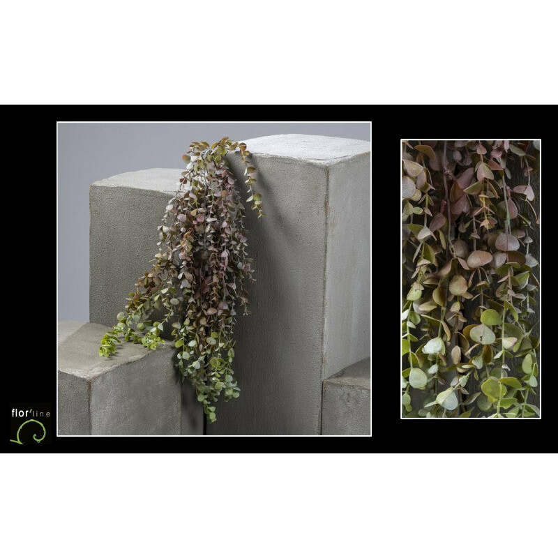 Plante artificielle chute d'eucalyptus - intérieur - H.90 cm panaché Q4