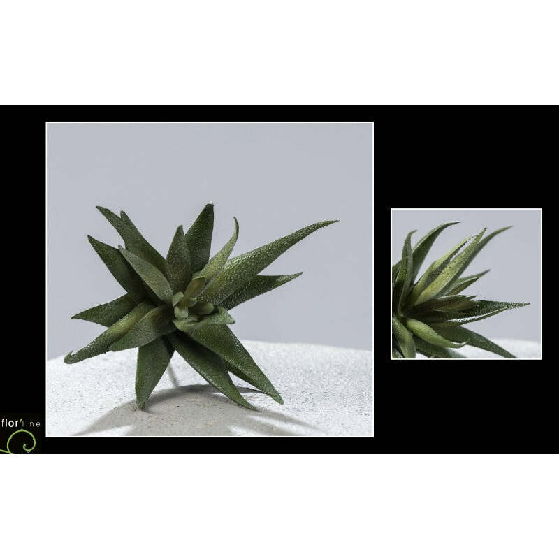 Plante artificielle Aloe en piquet - décoration intérieure - H.18cm - vert - R4