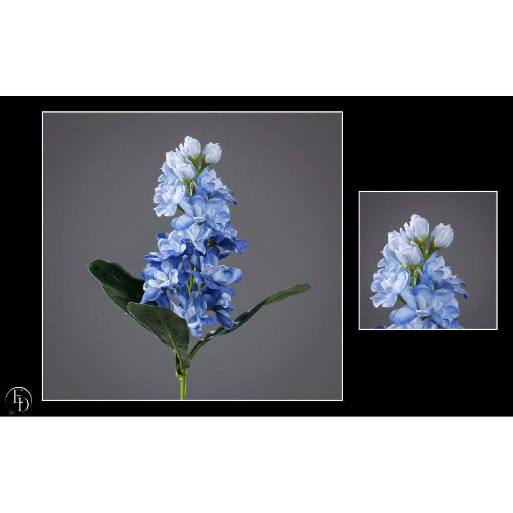 Fleur artificielle Delphinium - création bouquet - H.49cm - bleu - P2