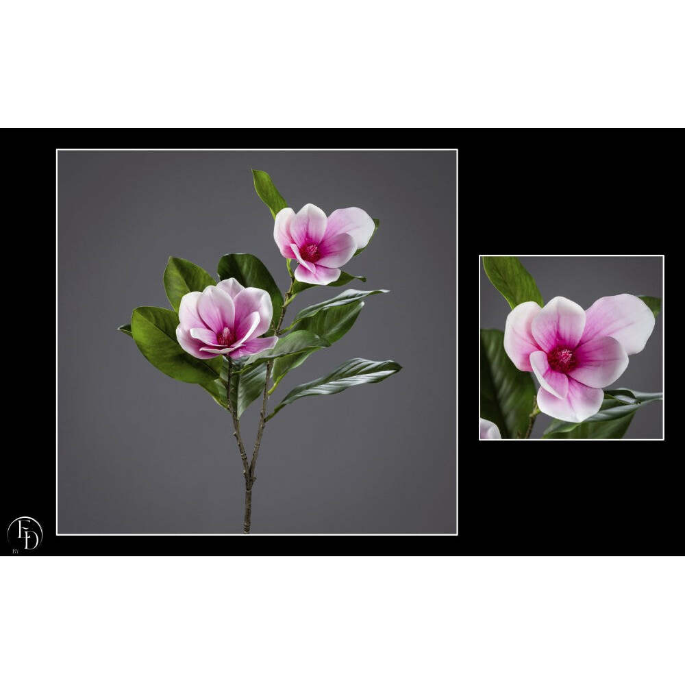 Fleur artificielle tige de magnolia polyfoam - décoration d'intérieur - H. 70 cm rose Q3