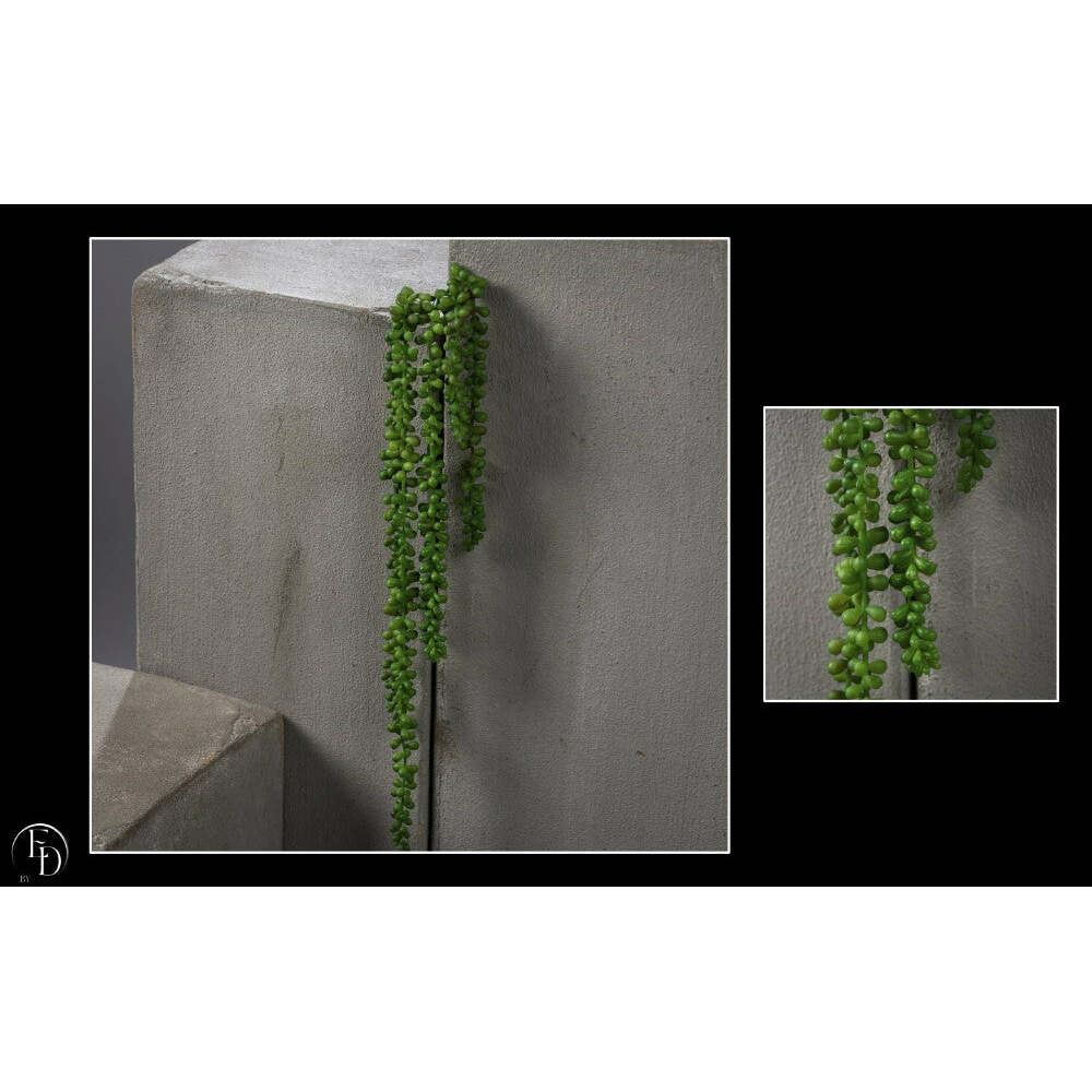 Chute de senecio- décoration d'intérieur - H. 69 cm vert clair R4