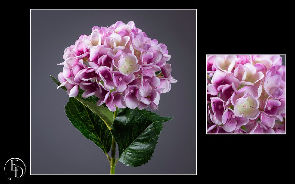 Hortensia artificiel lavande 66 cm – Charme romantique et raffinement floral - Q4