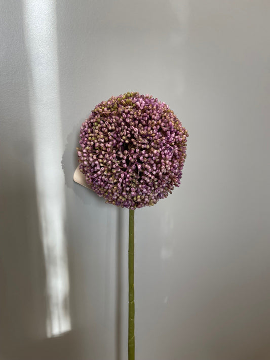 Fleur artificielle tige d'allium - décoration d'intérieur - H.72 cm - mauve - P3