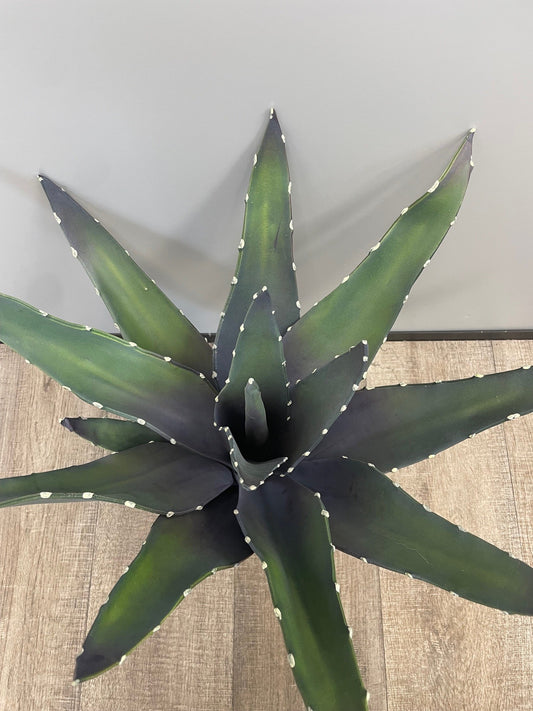 Plante artificielle Aloevera en piquet - cactus artificiel 16 feuilles - H.55cm vert