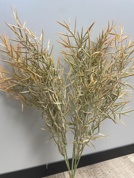 Plante artificielle Asparagus buisson en piquet - intérieur - H.40cm - marron - Q3