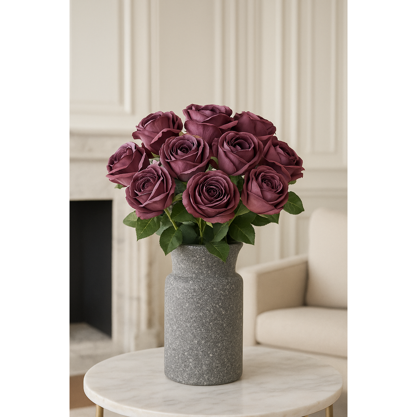 Fleur artificielle rose - composition florale - H.70cm - Lila - R3
