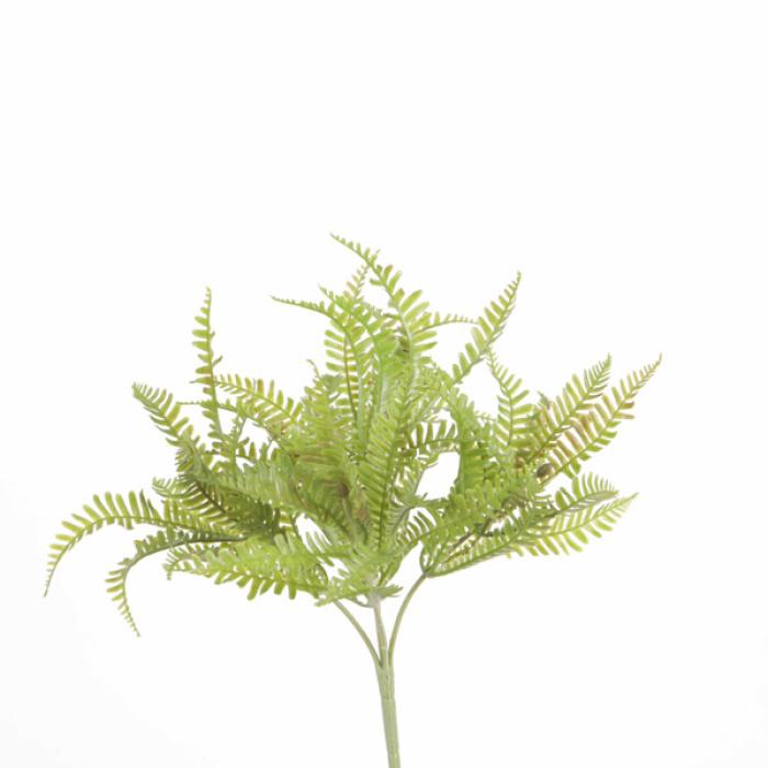 Fougère mini artificielle en piquet - plante intérieur - H.12cm vert