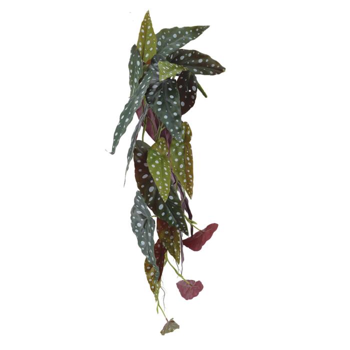 Feuillage artificiel - Chute piquet d'Alocasia à pois - plante verte d'intérieur - H.84cm