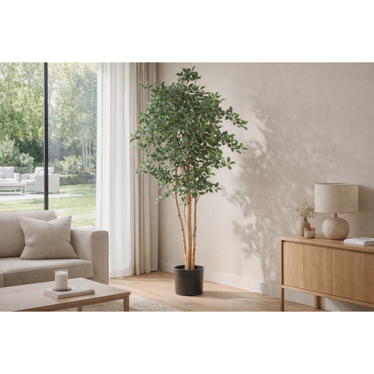 Arbre artificiel Ficus Black Olive - plante artificielle d'intérieur - H.178cm