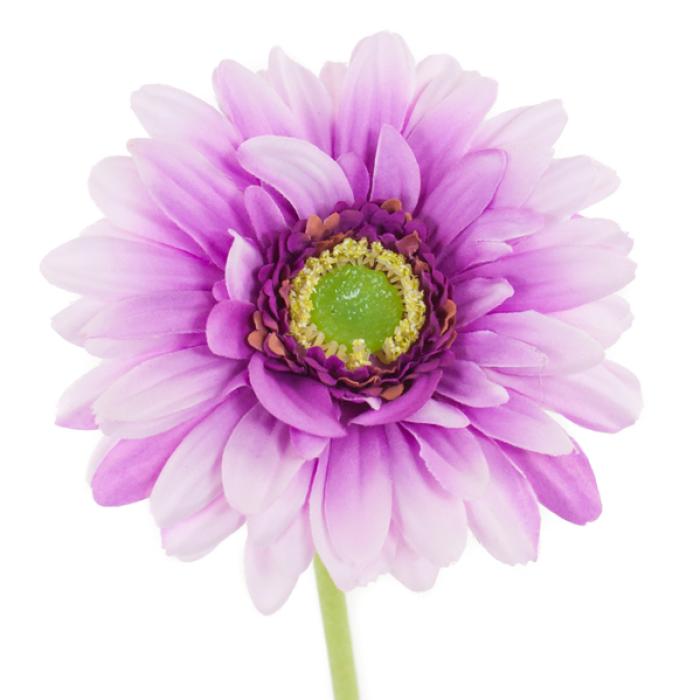 Fleur artificielle Gerbera - composition bouquet artificiel - H.49 cm - Lavande