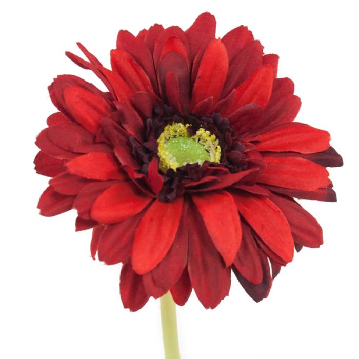 Fleur artificielle Gerbera - composition bouquet artificiel - H.49 cm rouge