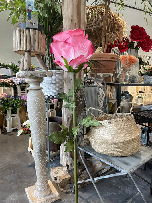 Rose artificielle géante XL - décoration d'intérieur - H.125cm Ø.40cm Fuchsia