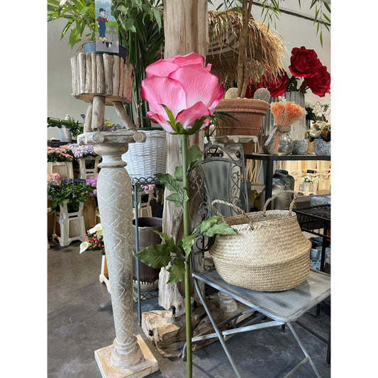 Rose artificielle géante XL - décoration d'intérieur - H.125cm Ø.40cm Fuchsia S3R