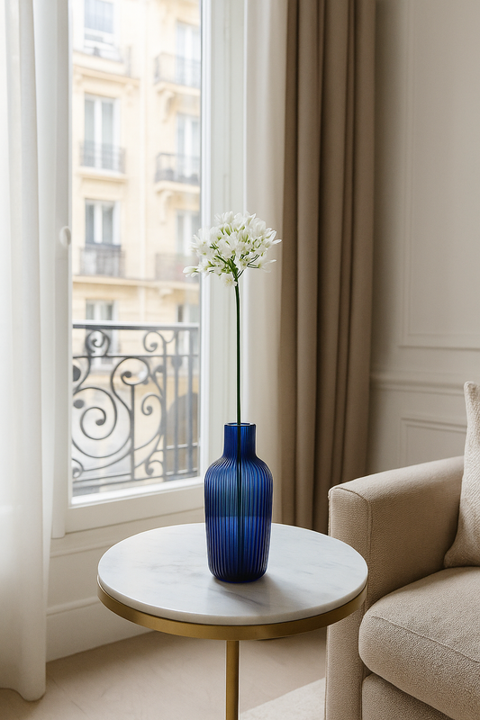 Fleur artificielle tige d'Agapanthe - composition bouquet - H.75cm crème