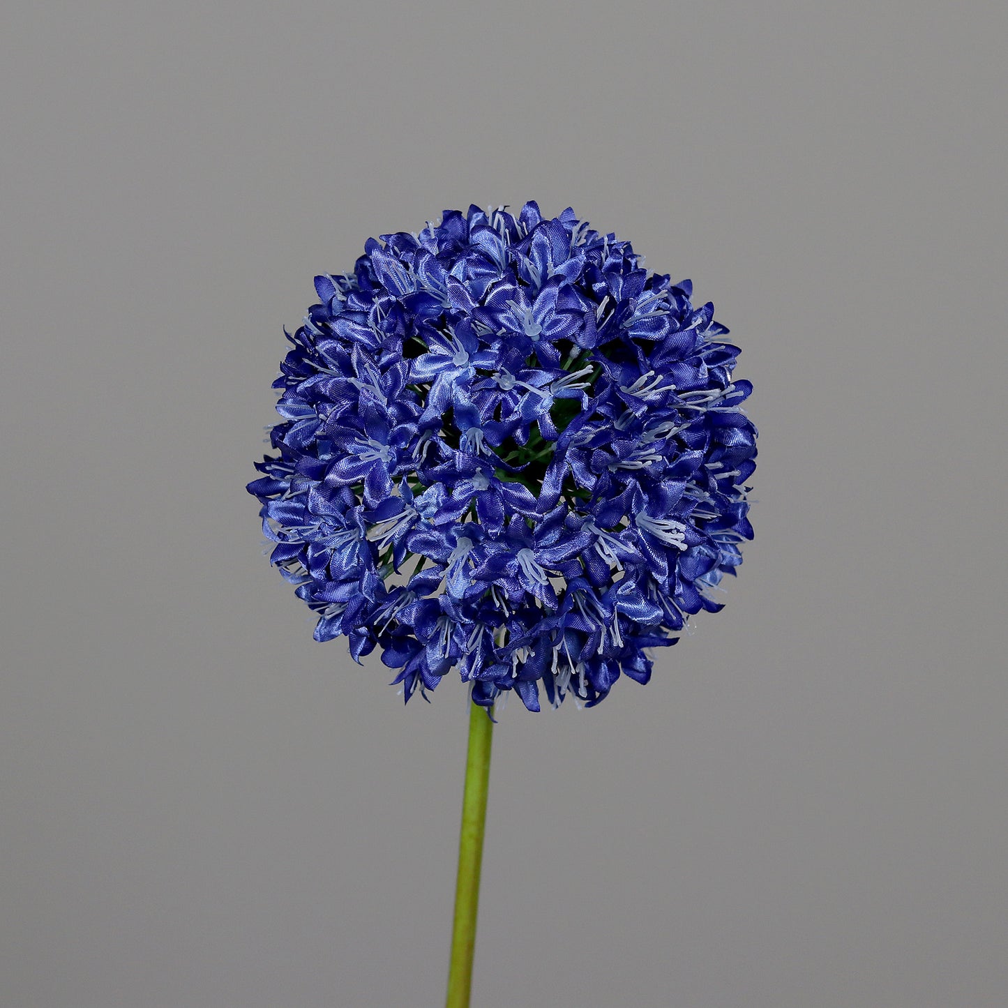 Fleur artificielle Allium tige d'ail d'ornement - composition bouquet - H.87 cm - Bleu