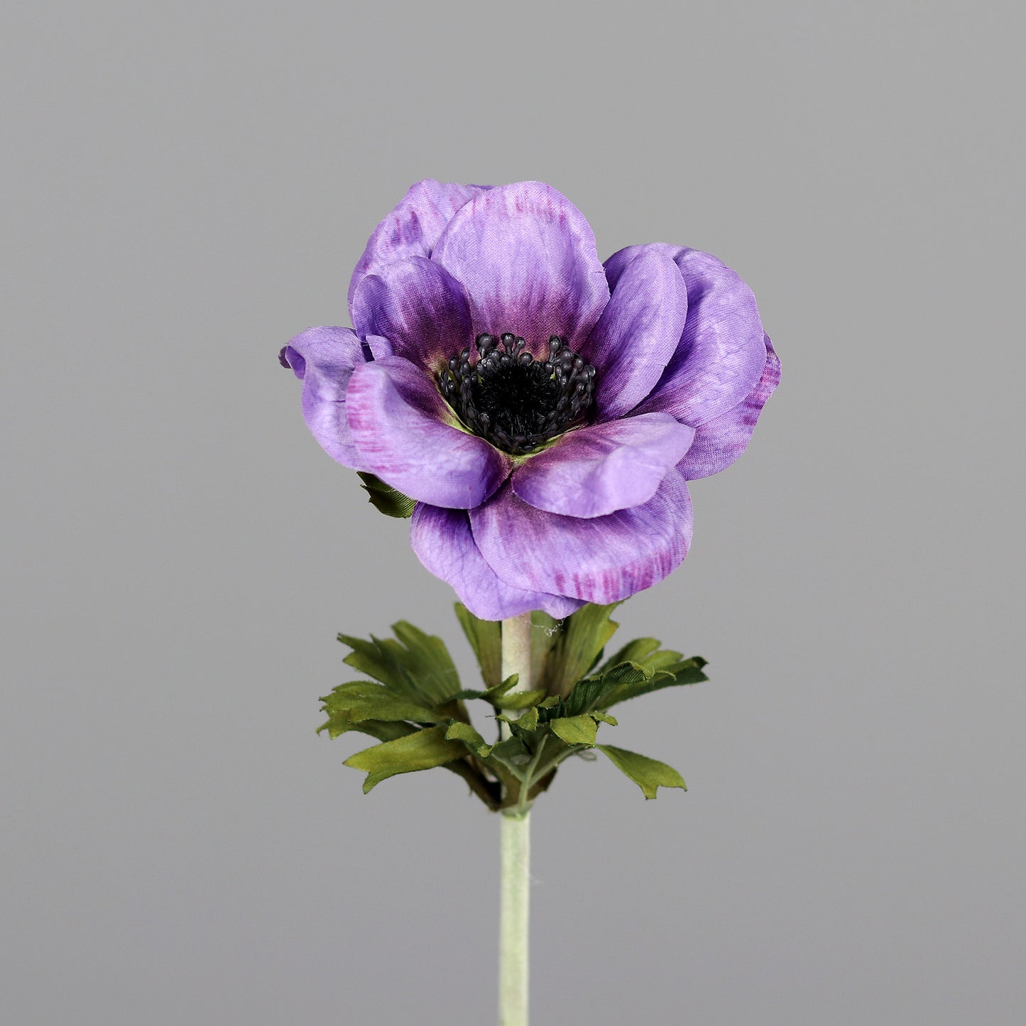 Anémone artificielle 1 fleur - création de bouquet - H.54cm violet poudré