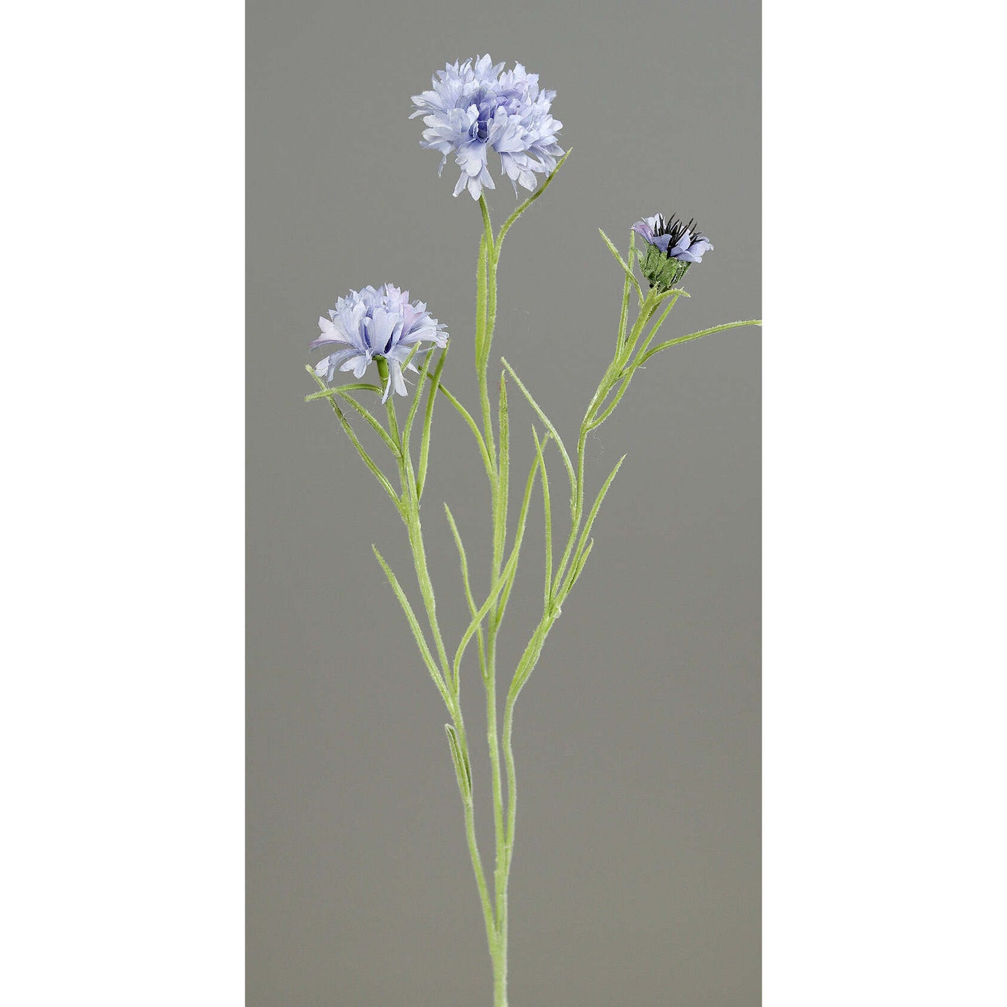 Fleur artificielle bleuet 3 fleurs - composition bouquet - H.64cm bleu clair S3