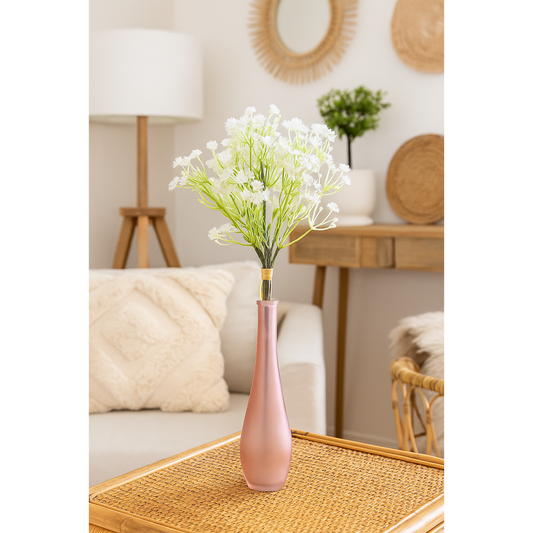 Fleur artificielle Gypsophile en botte de 3 branches - composition bouquet - H.38cm blanc Q2
