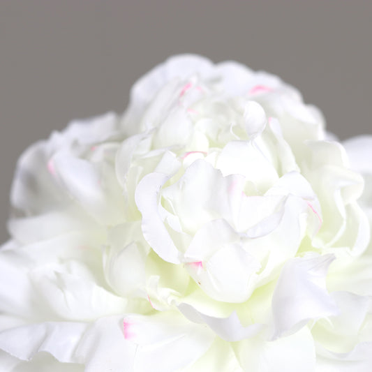 Fleur artificielle Pivoine blanche - composition florale - H.63 cm