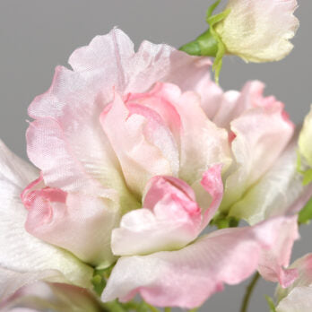 Fleur artificielle Pois de senteur - composition florale - H.46cm rose blanc