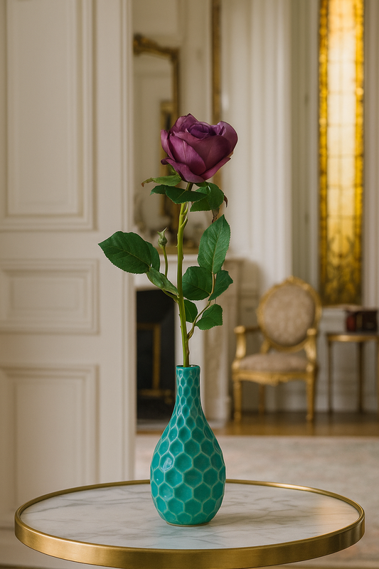 Fleur artificielle - Rose - composition florale - H.66 cm lila