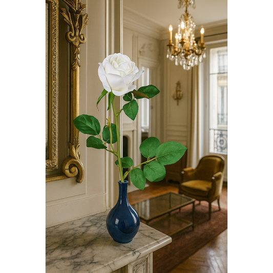 Fleur artificielle - Rose - composition florale - H.66 cm crème R2