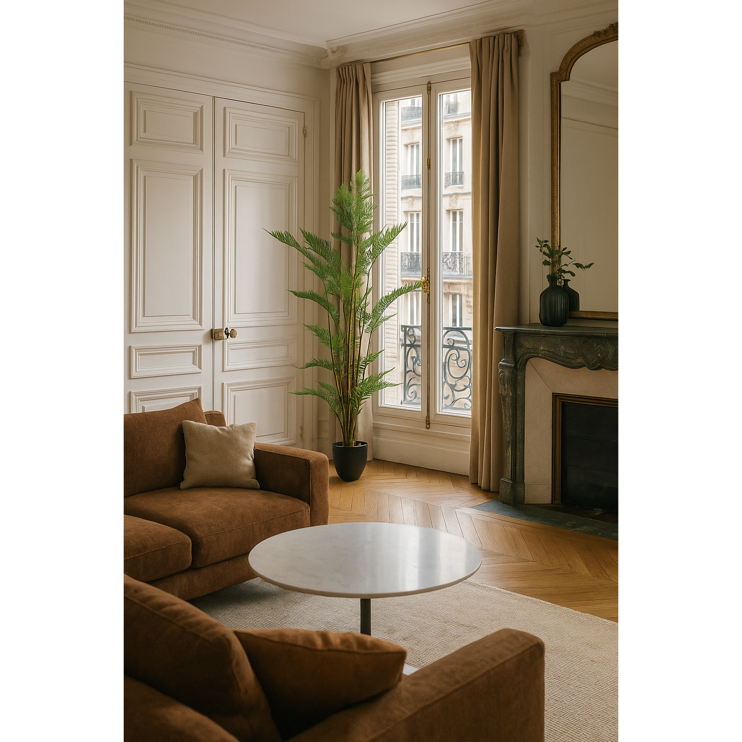 Fougère artificielle en pot - plante intérieur - H.150cm vert