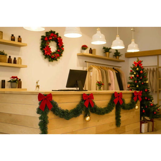 Guirlande artificielle de noël Sapin Canadien - intérieur extérieur - H.270cm vert ETG MEZZA