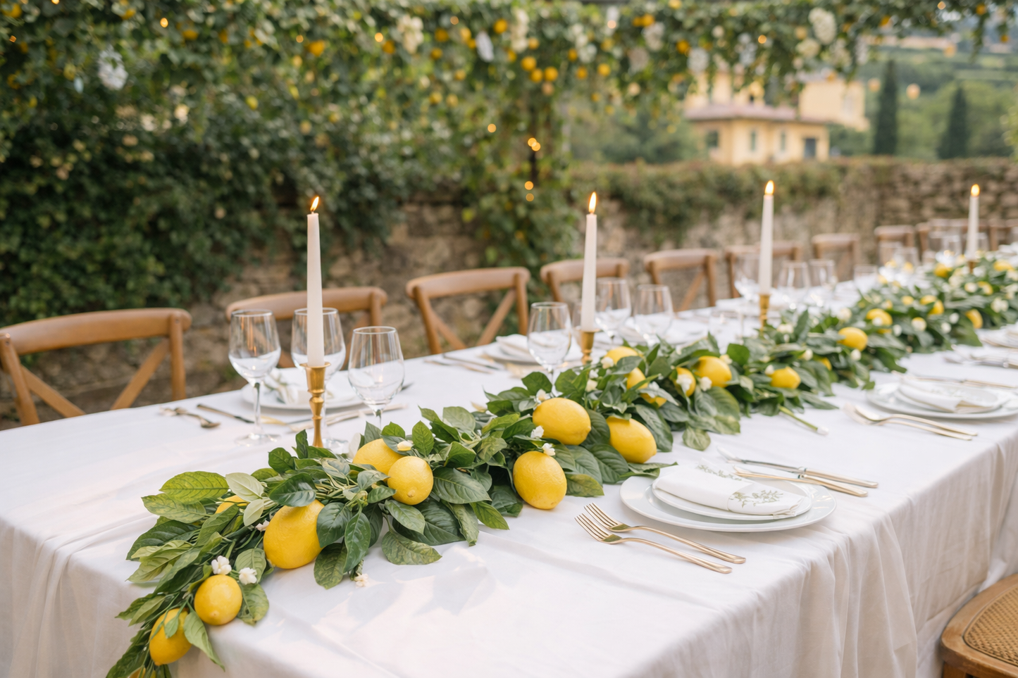 Guirlande de Citronnier artificielle et fruits de 160 cm - feuillage pour intérieur