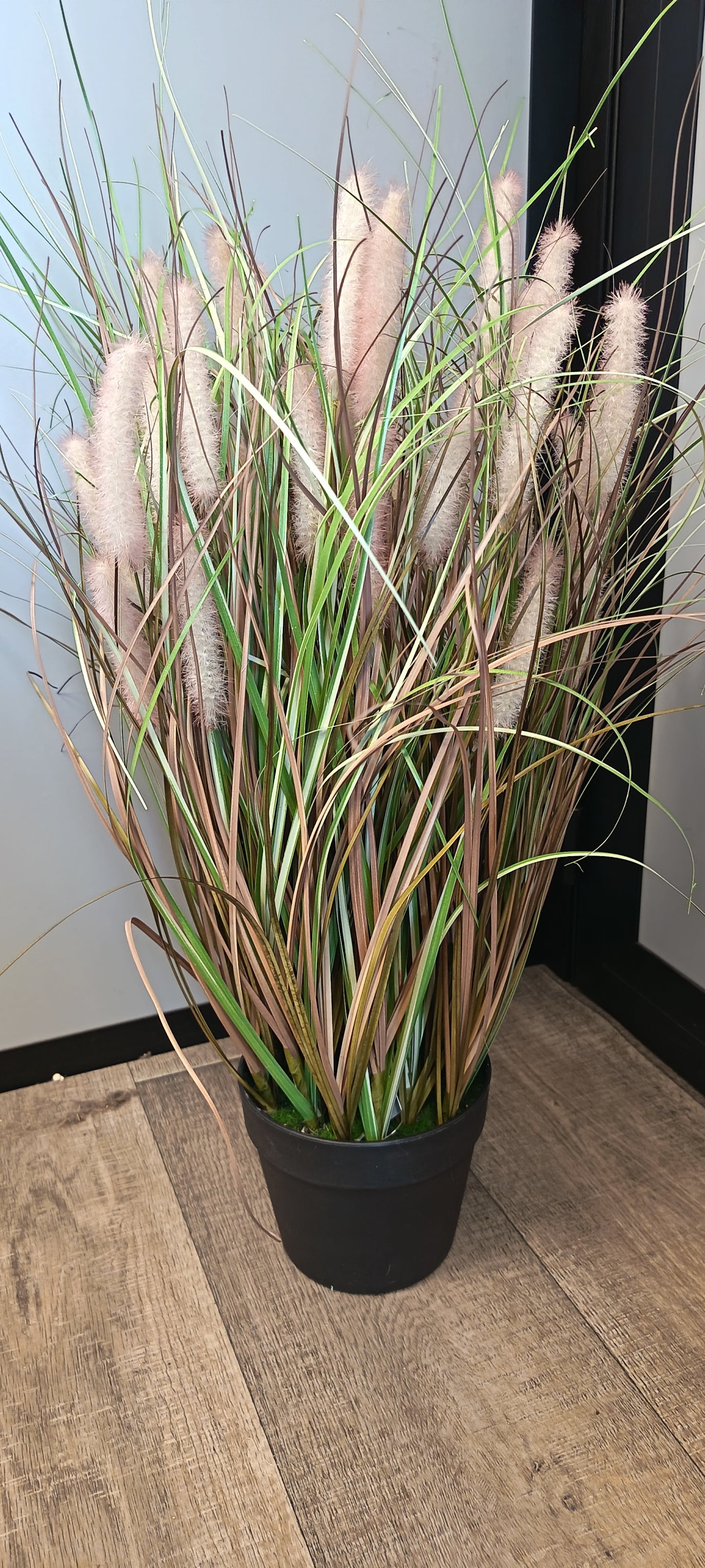 Graminée pennisetum artificielle en pot creme rose - décoration d'intérieur - H.100 cm - depot
