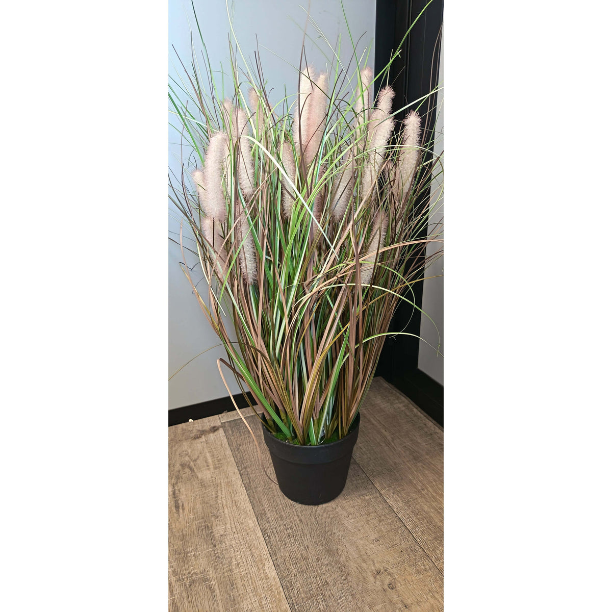 Graminée pennisetum artificielle en pot creme rose - décoration d'intérieur - H.100 cm - depot