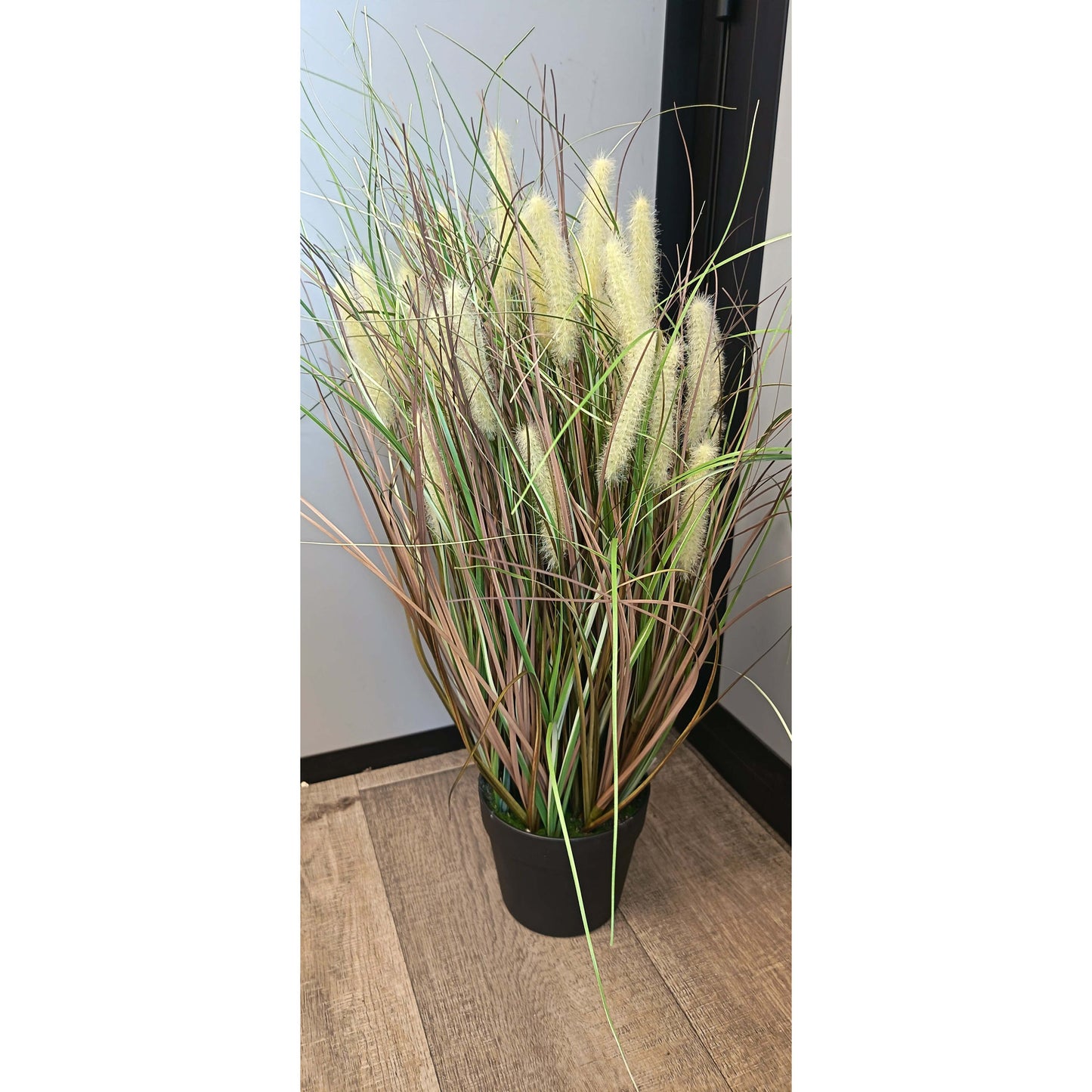 Graminée pennisetum artificielle en pot creme - décoration d'intérieur - H.100cm - depot