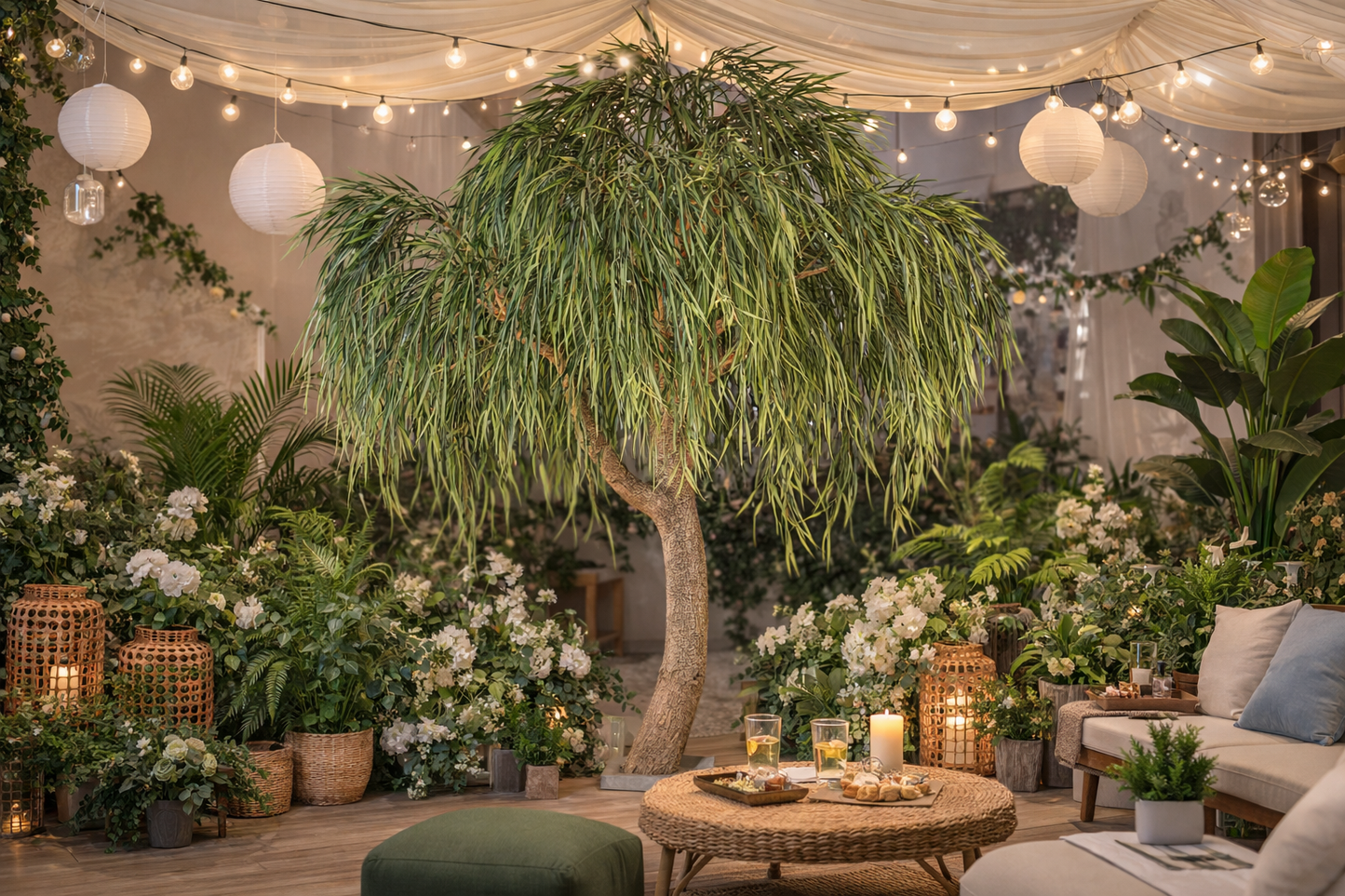 Arbre artificiel Saule Willow - plante d'intérieur - H.265cm vert